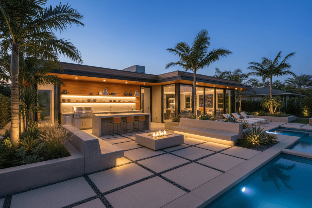 Luxury outdoor living space